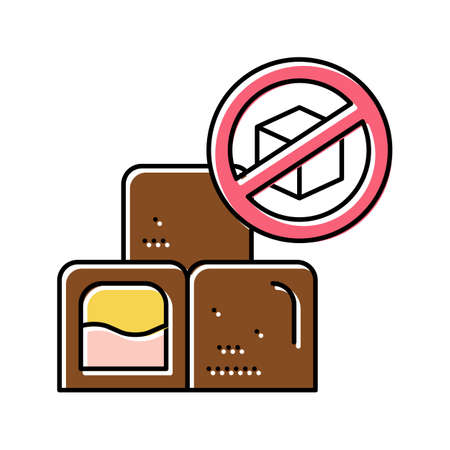 sugar free chocolate candy color icon vector illustrationのイラスト素材