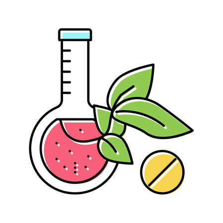 natural homeopathy liquid color icon vector illustrationのイラスト素材