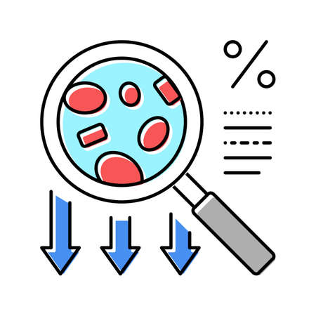 congenital dyserythropoietic anemia disease color icon vector illustrationのイラスト素材