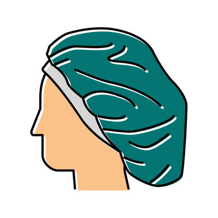 bonnet for sleeping silk color icon vector illustrationのイラスト素材