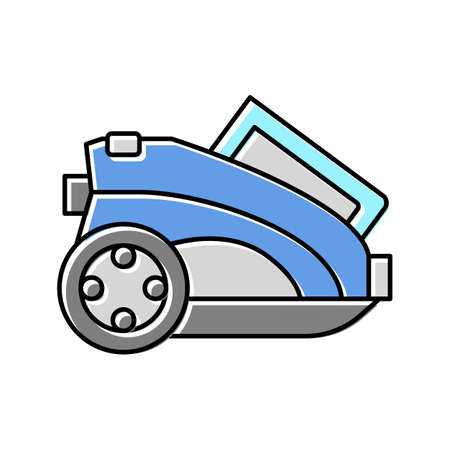 vacuum cleaner domestic clean equipment color icon vector illustrationのイラスト素材