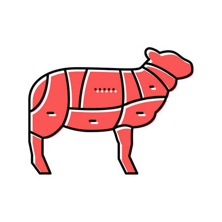 meat sheep color icon vector illustrationのイラスト素材
