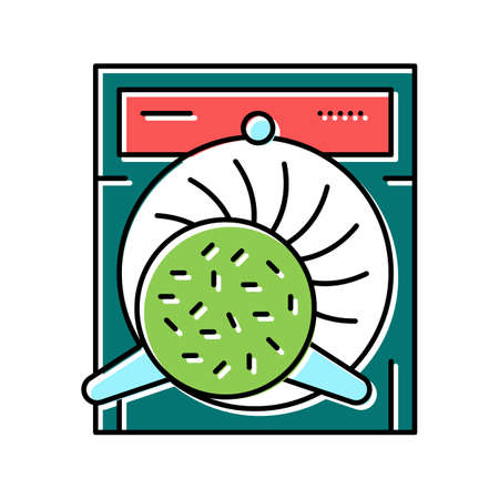 twisting tea color icon vector illustrationのイラスト素材
