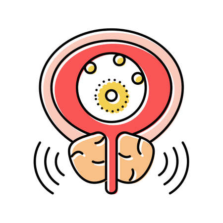 virus disease bladder color icon vector illustration
