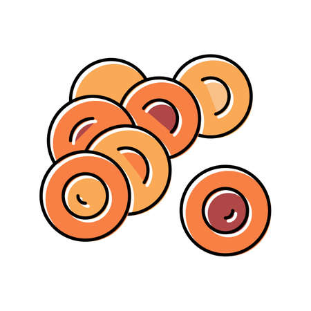 eggs salmon color icon vector illustrationのイラスト素材