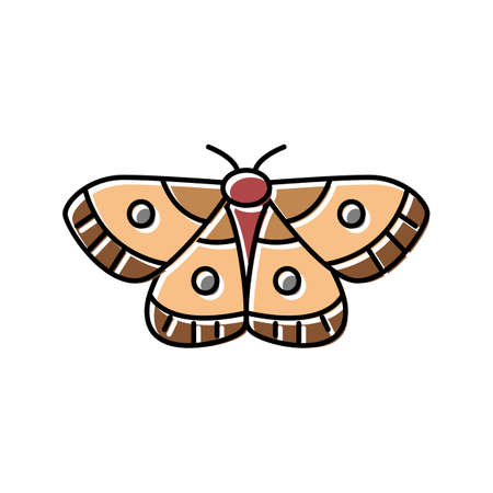 moth insect color icon vector illustrationのイラスト素材