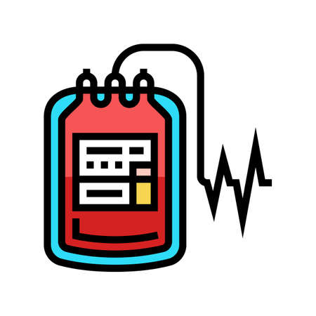 donate blood package color icon vector. donate blood package sign. isolated symbol illustrationのイラスト素材