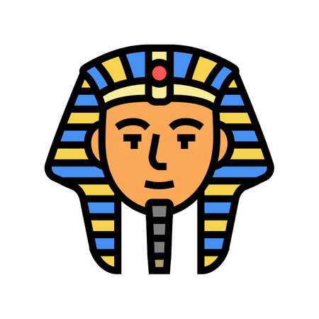 pharaoh egypt color icon vector. pharaoh egypt sign. isolated symbol illustration
