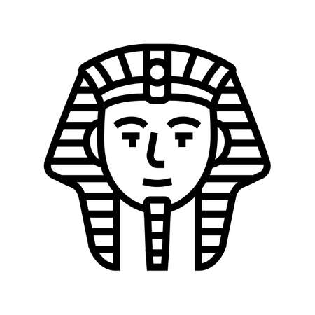 pharaoh egypt line icon vector. pharaoh egypt sign. isolated contour symbol black illustrationのイラスト素材