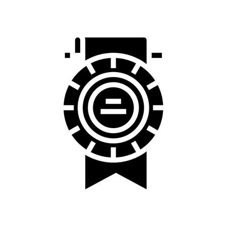 reward sportive tournament glyph icon vector. reward sportive tournament sign. isolated contour symbol black illustrationのイラスト素材