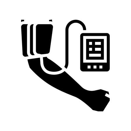 pressure measuring device glyph icon vector. pressure measuring device sign. isolated contour symbol black illustrationのイラスト素材