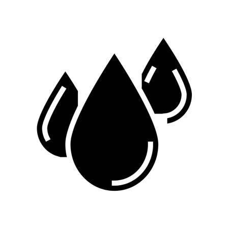 drop blood glyph icon vector. drop blood sign. isolated contour symbol black illustrationのイラスト素材