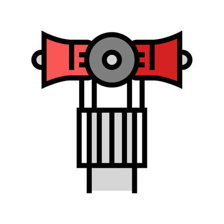 siren emergency equipment color icon vector. siren emergency equipment sign. isolated symbol illustrationのイラスト素材