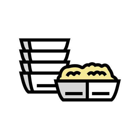 dip fondue color icon vector. dip fondue sign. isolated symbol illustrationのイラスト素材