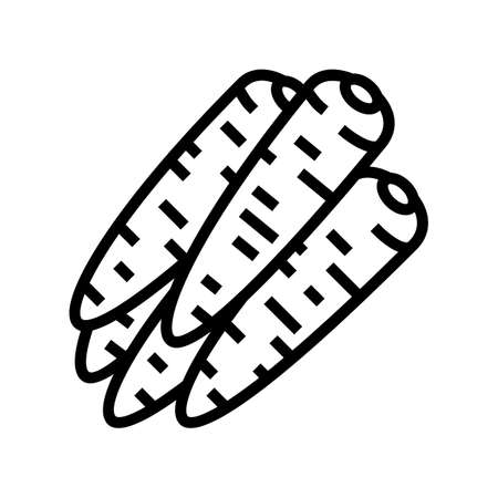 bunch carrot line icon vector. bunch carrot sign. isolated contour symbol black illustrationのイラスト素材
