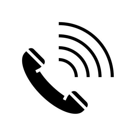 call emergency glyph icon vector. call emergency sign. isolated contour symbol black illustrationのイラスト素材