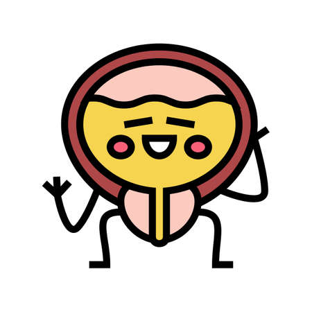 bladder healthcare color icon vector. bladder healthcare sign. isolated symbol illustrationのイラスト素材