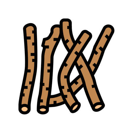 licorice plant color icon vector. licorice plant sign. isolated symbol illustrationのイラスト素材