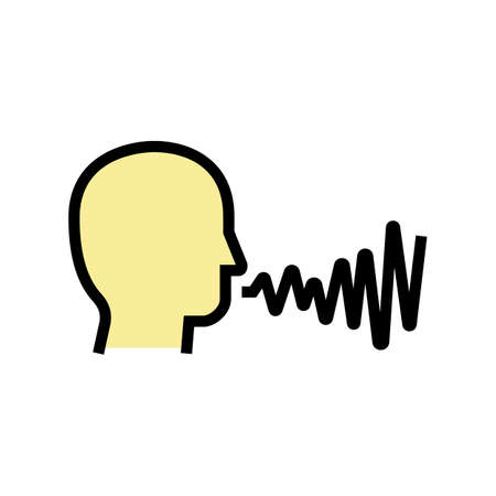 voice vocal color icon vector. voice vocal sign. isolated symbol illustrationのイラスト素材