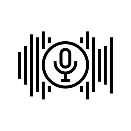 audio music line icon vector. audio music sign. isolated contour symbol black illustrationのイラスト素材