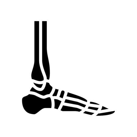 ankle bone glyph icon vector. ankle bone sign. isolated contour symbol black illustrationのイラスト素材