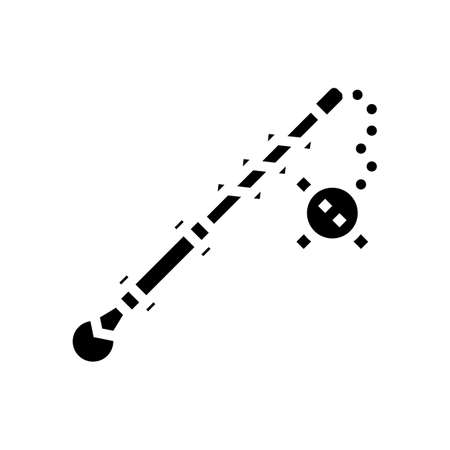 flail medieval weapon glyph icon vector. flail medieval weapon sign. isolated contour symbol black illustrationのイラスト素材