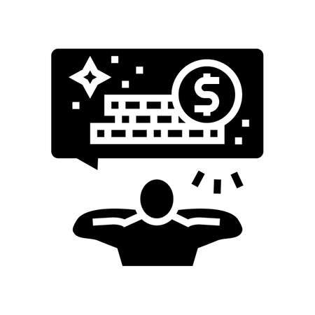 clarity financial freedom money glyph icon vector. clarity financial freedom money sign. isolated symbol illustrationのイラスト素材