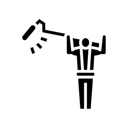 sound recoding video production glyph icon vector. sound recoding video production sign. isolated symbol illustrationのイラスト素材