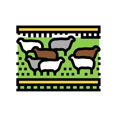 livestock smart farm agriculture color icon vector. livestock smart farm agriculture sign. isolated symbol illustrationのイラスト素材
