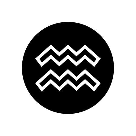 aquarius zodiac glyph icon vector. aquarius zodiac sign. isolated symbol illustrationのイラスト素材