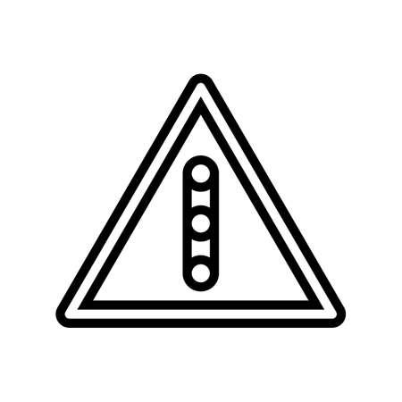 traffic signal road sign line icon vector. traffic signal road sign sign. isolated contour symbol black illustrationのイラスト素材