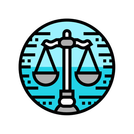 scales zodiac color icon vector. scales zodiac sign. isolated symbol illustrationのイラスト素材