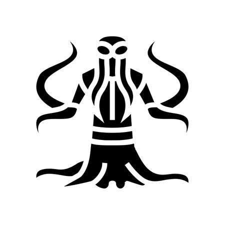 monster tentacles glyph icon vector. monster tentacles sign. isolated symbol illustrationのイラスト素材