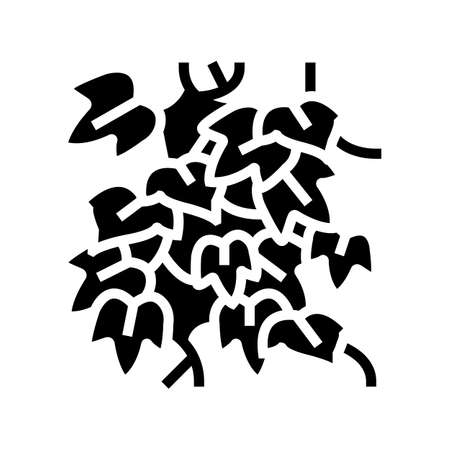 english ivy glyph icon vector. english ivy sign. isolated symbol illustrationのイラスト素材