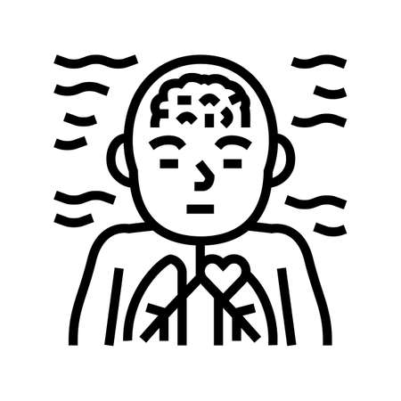 diving reflex line icon vector. diving reflex sign. isolated contour symbol black illustrationのイラスト素材