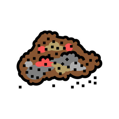 ground pepper mixture color icon vector. ground pepper mixture sign. isolated symbol illustrationのイラスト素材