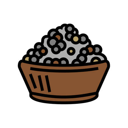 pepper plate color icon vector. pepper plate sign. isolated symbol illustrationのイラスト素材