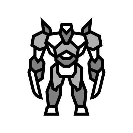 metal monster color icon vector. metal monster sign. isolated symbol illustrationのイラスト素材