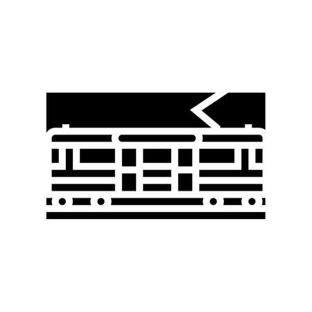 city circle tram glyph icon vector. city circle tram sign. isolated symbol illustrationのイラスト素材