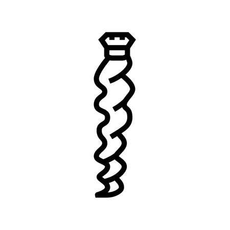 wavy hair accessory line icon vector. wavy hair accessory sign. isolated contour symbol black illustrationのイラスト素材