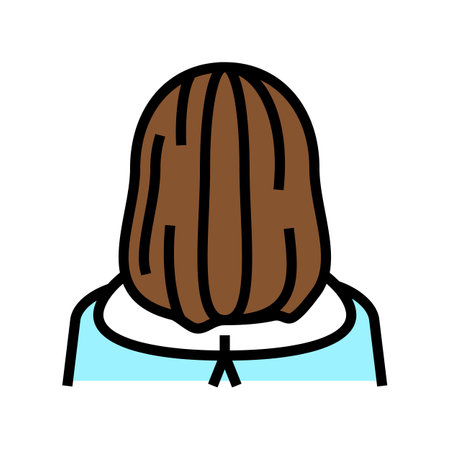 before hairdressing service color icon vector. before hairdressing service sign. isolated symbol illustrationのイラスト素材