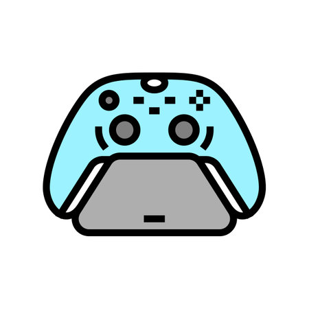 controller stand color icon vector. controller stand sign. isolated symbol illustrationのイラスト素材