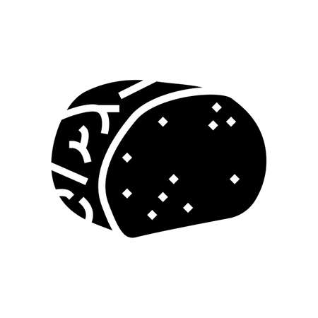 ham beef glyph icon vector. ham beef sign. isolated contour symbol black illustrationのイラスト素材
