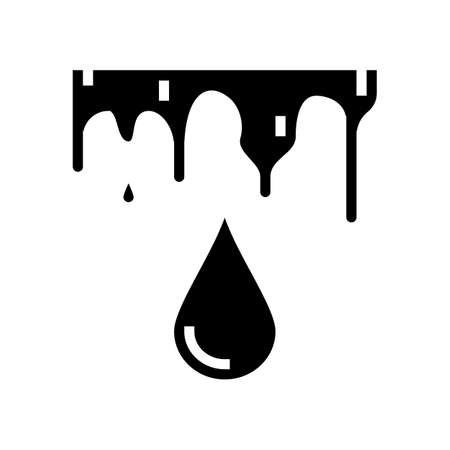 drop chocolate glyph icon vector. drop chocolate sign. isolated contour symbol black illustrationのイラスト素材
