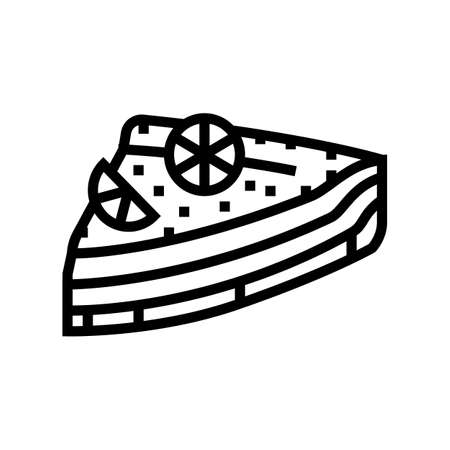 lemon desserts line icon vector. lemon desserts sign. isolated contour symbol black illustrationのイラスト素材