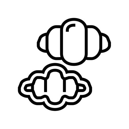 gnocchi pasta line icon vector. gnocchi pasta sign. isolated contour symbol black illustrationのイラスト素材