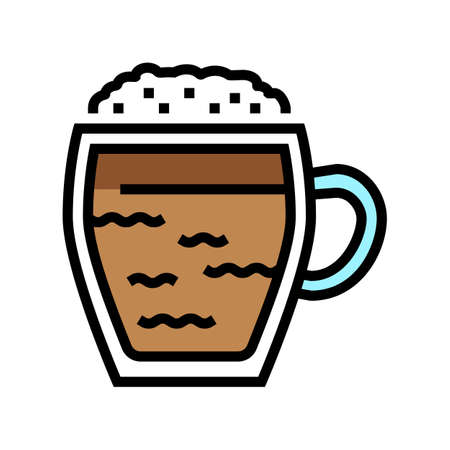 hot chocolate color icon vector. hot chocolate sign. isolated symbol illustrationのイラスト素材