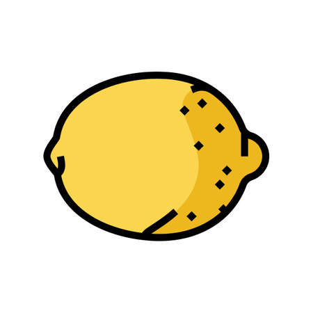 lemon fruit color icon vector. lemon fruit sign. isolated symbol illustrationのイラスト素材