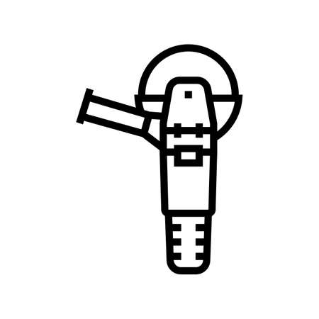 grinder tool repair line icon vector. grinder tool repair sign. isolated contour symbol black illustrationのイラスト素材