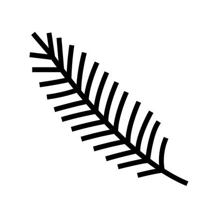 leaf coconut coco line icon vector. leaf coconut coco sign. isolated contour symbol black illustrationのイラスト素材